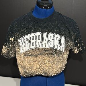 Gildan Nebraska Crop Bleached Tee